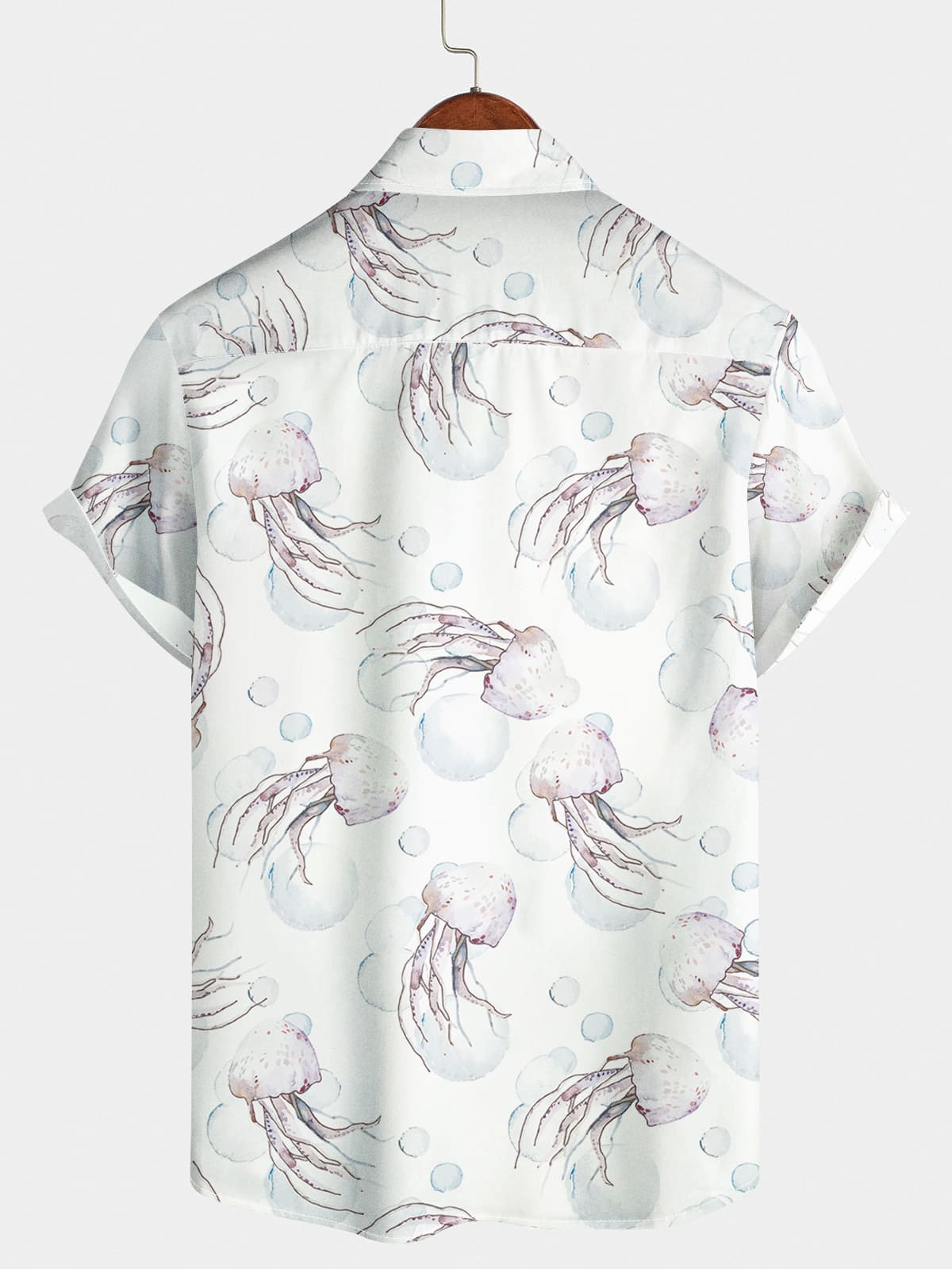 Men's Jellyfish Print Short Sleeve Shirt