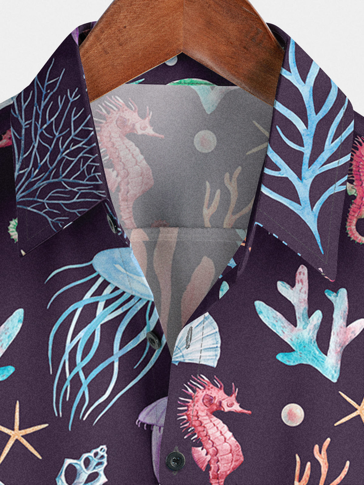 Men's Jellyfish Print Short Sleeve Shirt