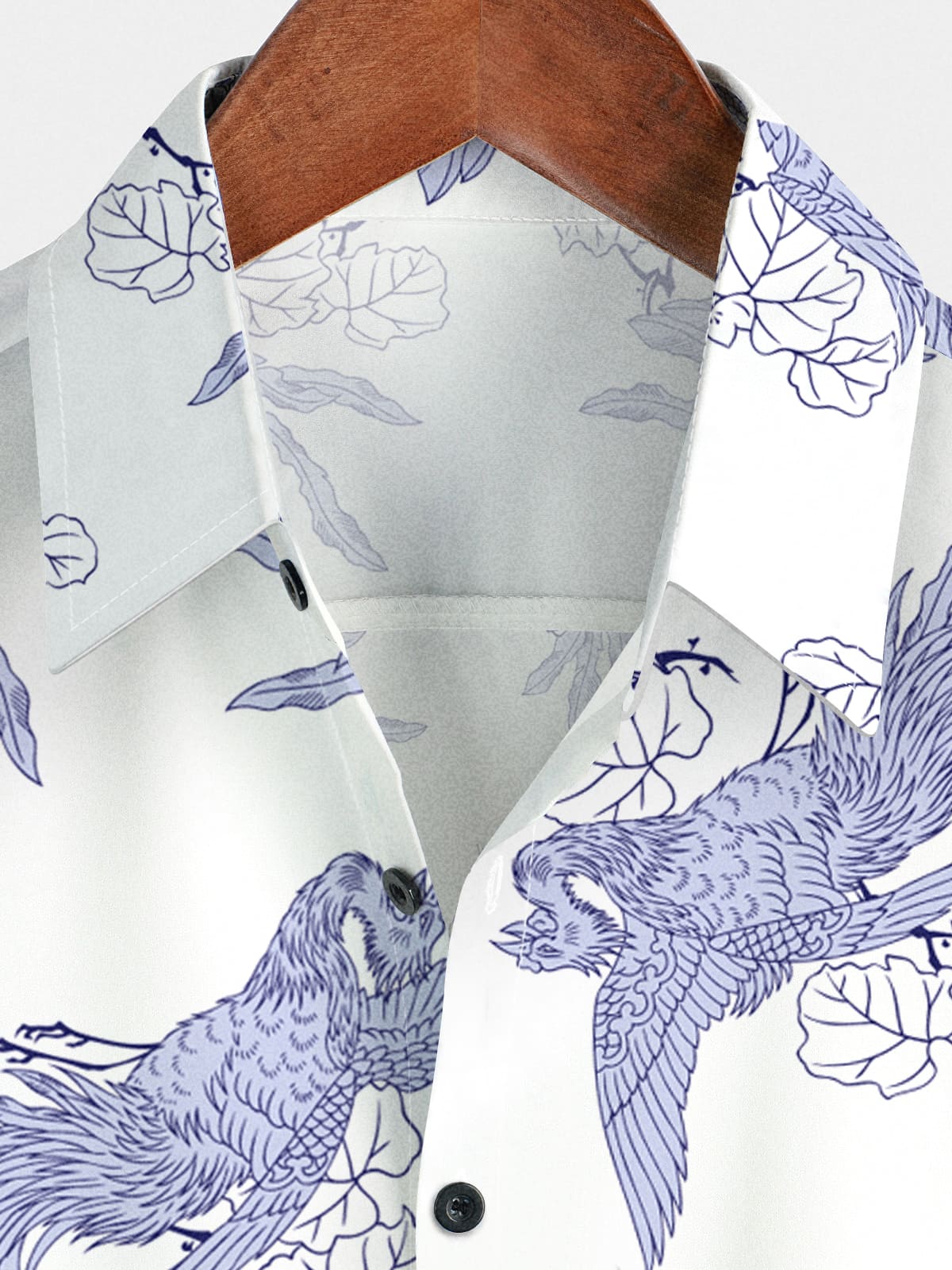 Kurzarmhemd mit Phoenix-Print für Herren