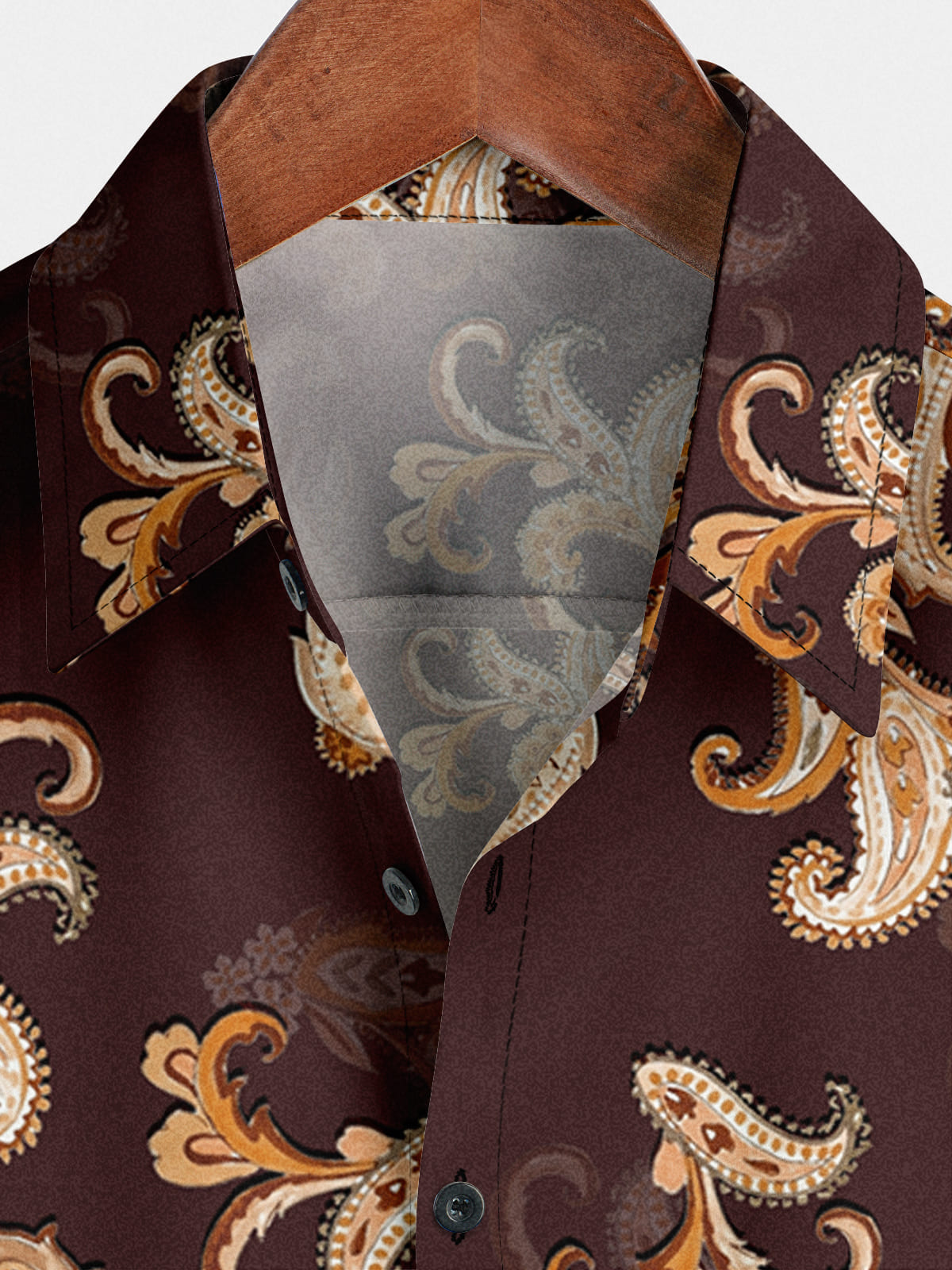 Herren-Kurzarmhemd mit Paisley-Print