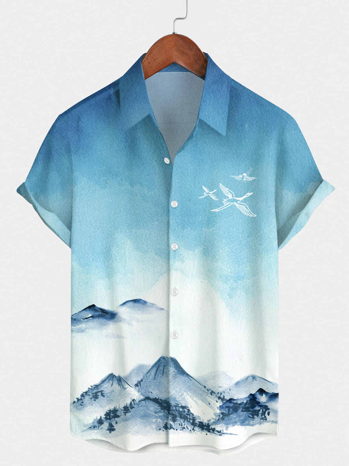 Men's Sky Mountains Short Sleeve Shirt