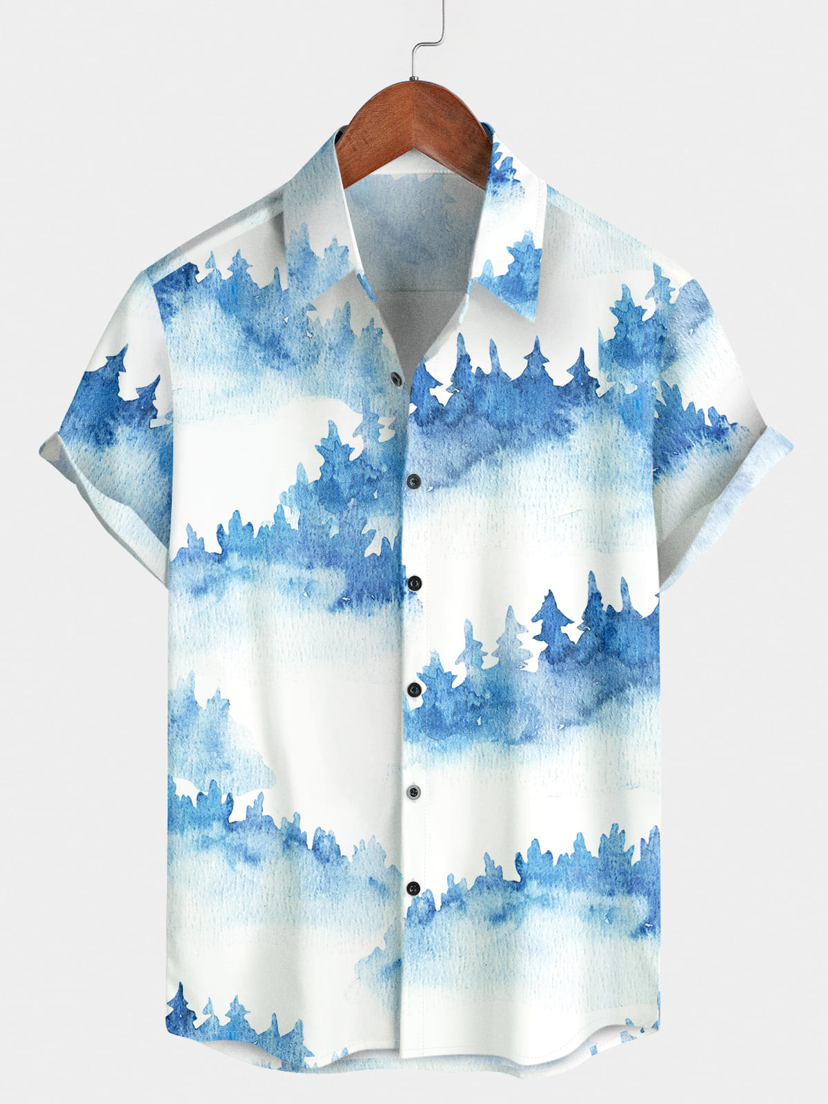 Men's Mountain forest Short Sleeve Shirt