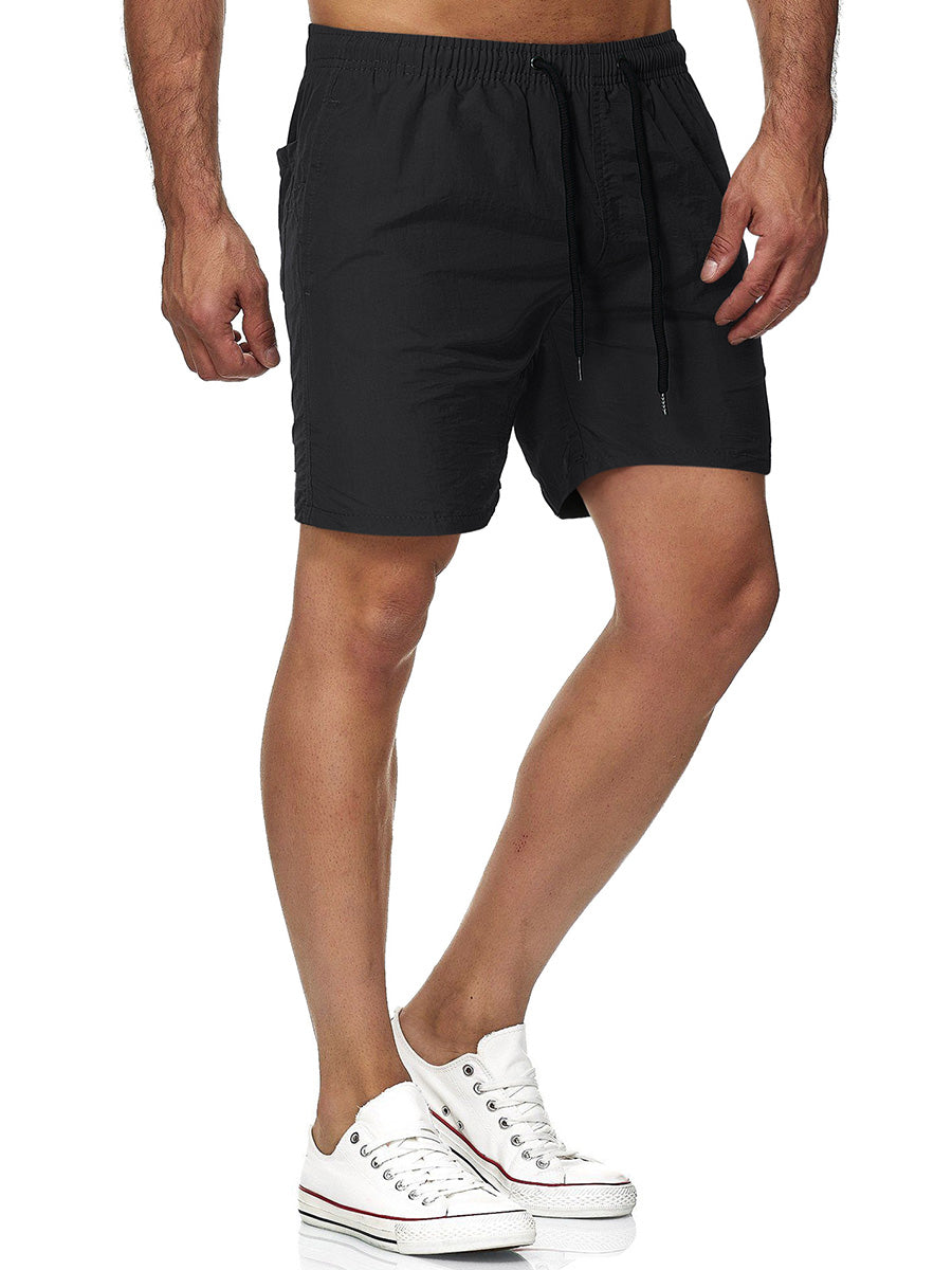 Men's Solid Surf Beach Casual Shorts