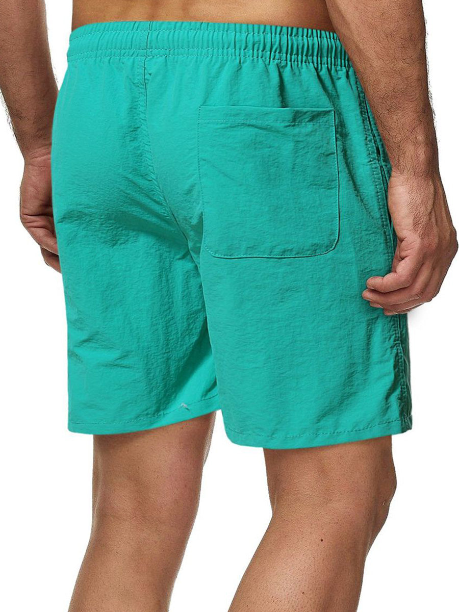 Men's Solid Surf Beach Casual Shorts