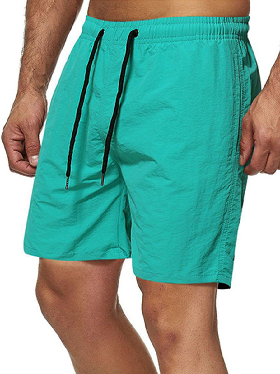 Men's Solid Surf Beach Casual Shorts