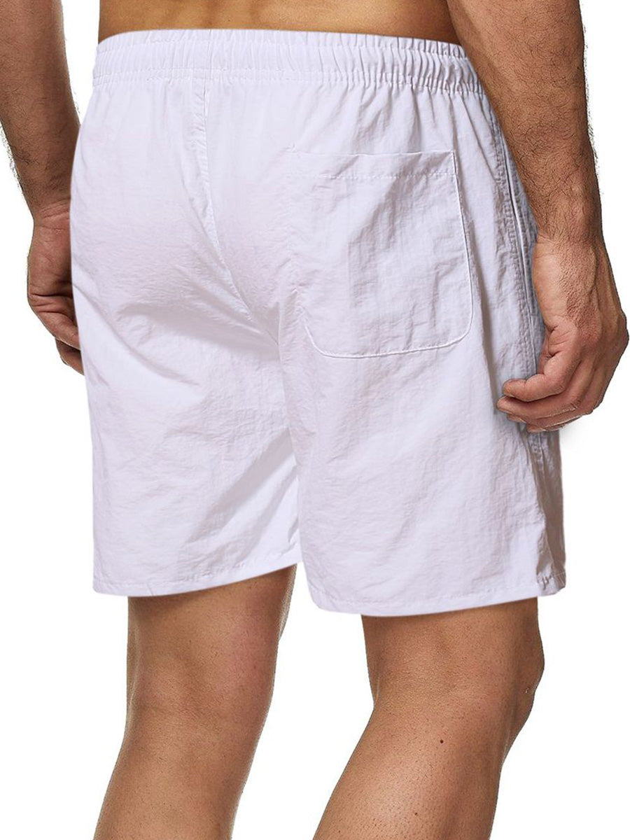 Men's Solid Surf Beach Casual Shorts