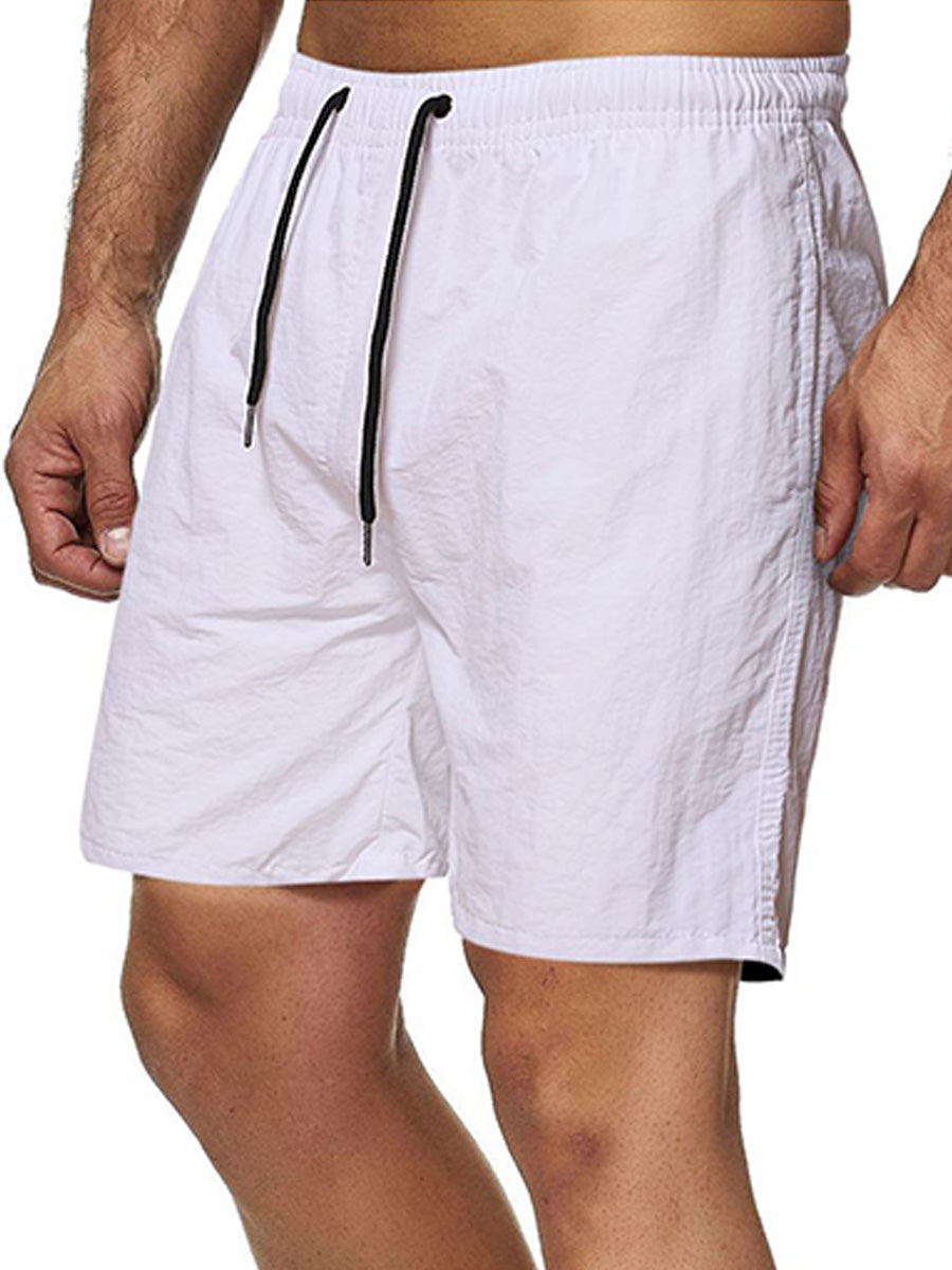 Men's Solid Surf Beach Casual Shorts