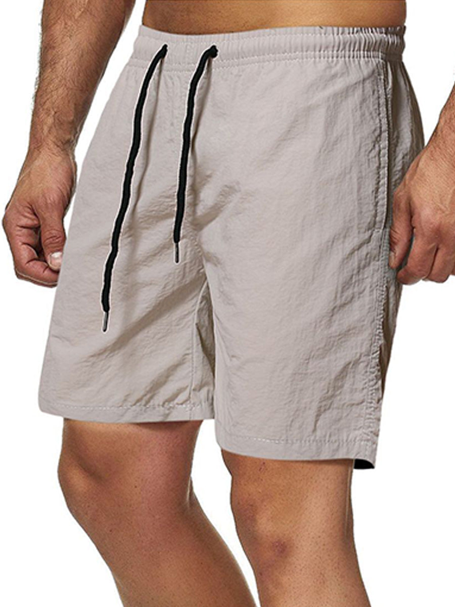 Men's Solid Surf Beach Casual Shorts