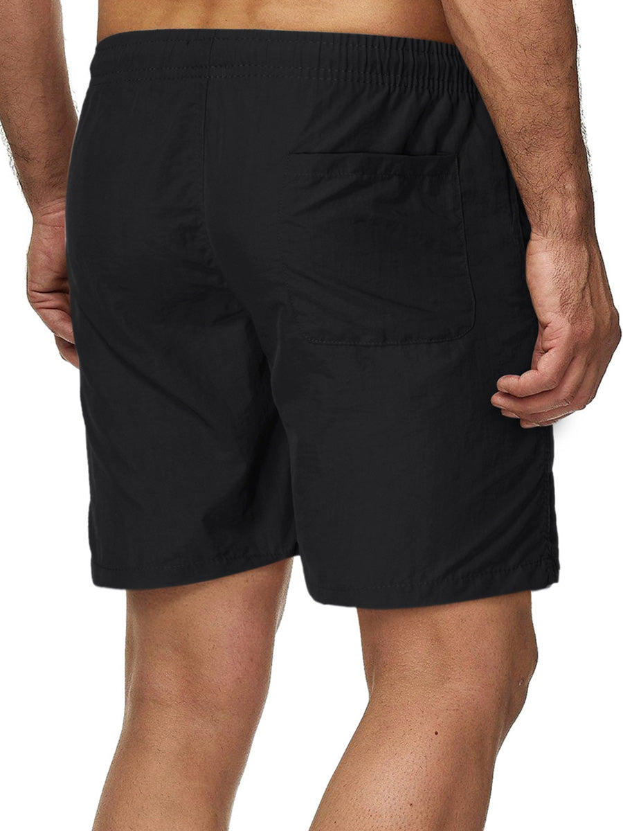 Men's Solid Surf Beach Casual Shorts