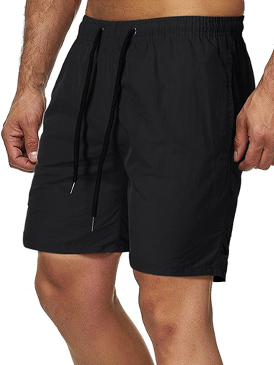 Men's Solid Surf Beach Casual Shorts