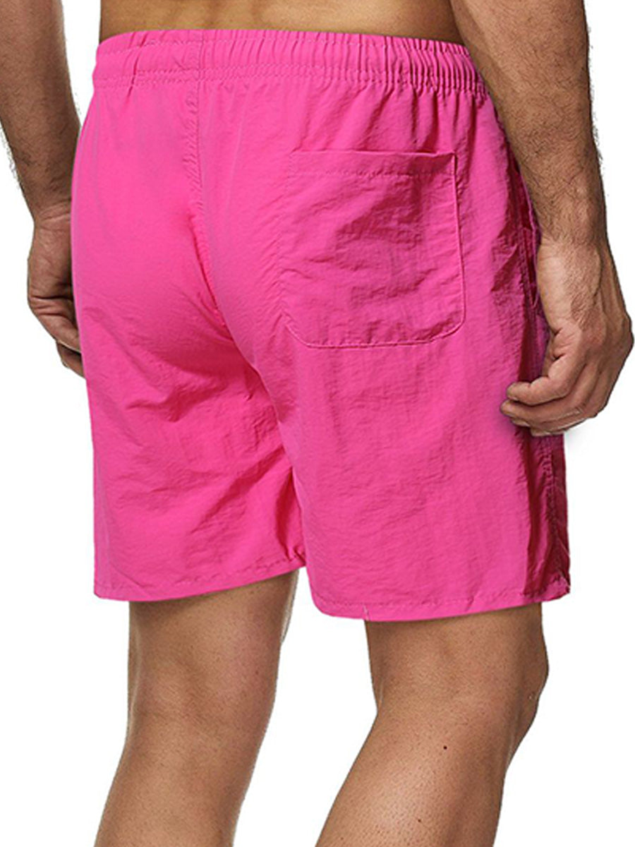 Men's Solid Surf Beach Casual Shorts