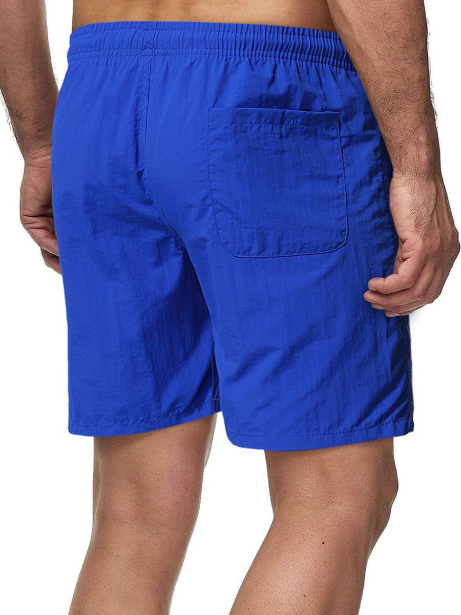 Men's Solid Surf Beach Casual Shorts