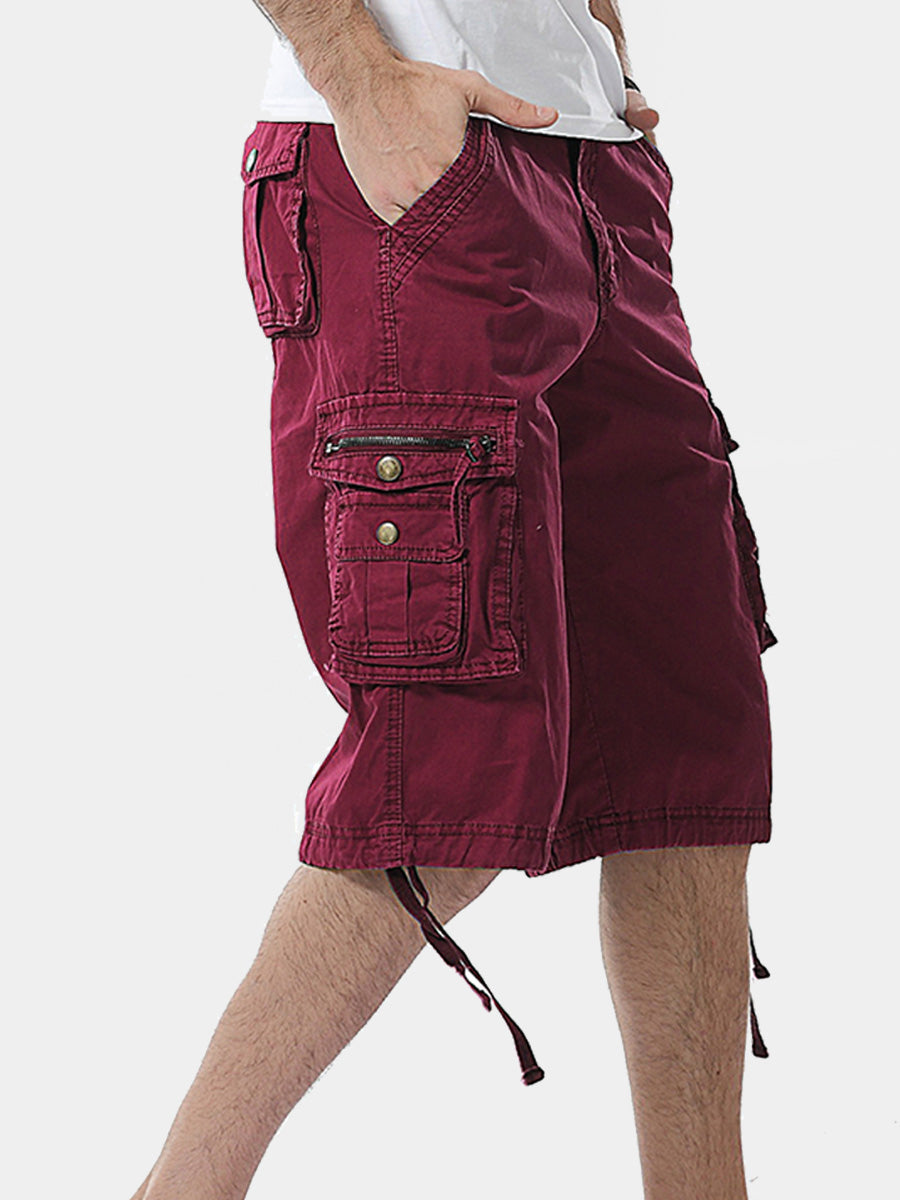 Lockere Herren-Shorts aus Baumwolle mit mehreren Taschen