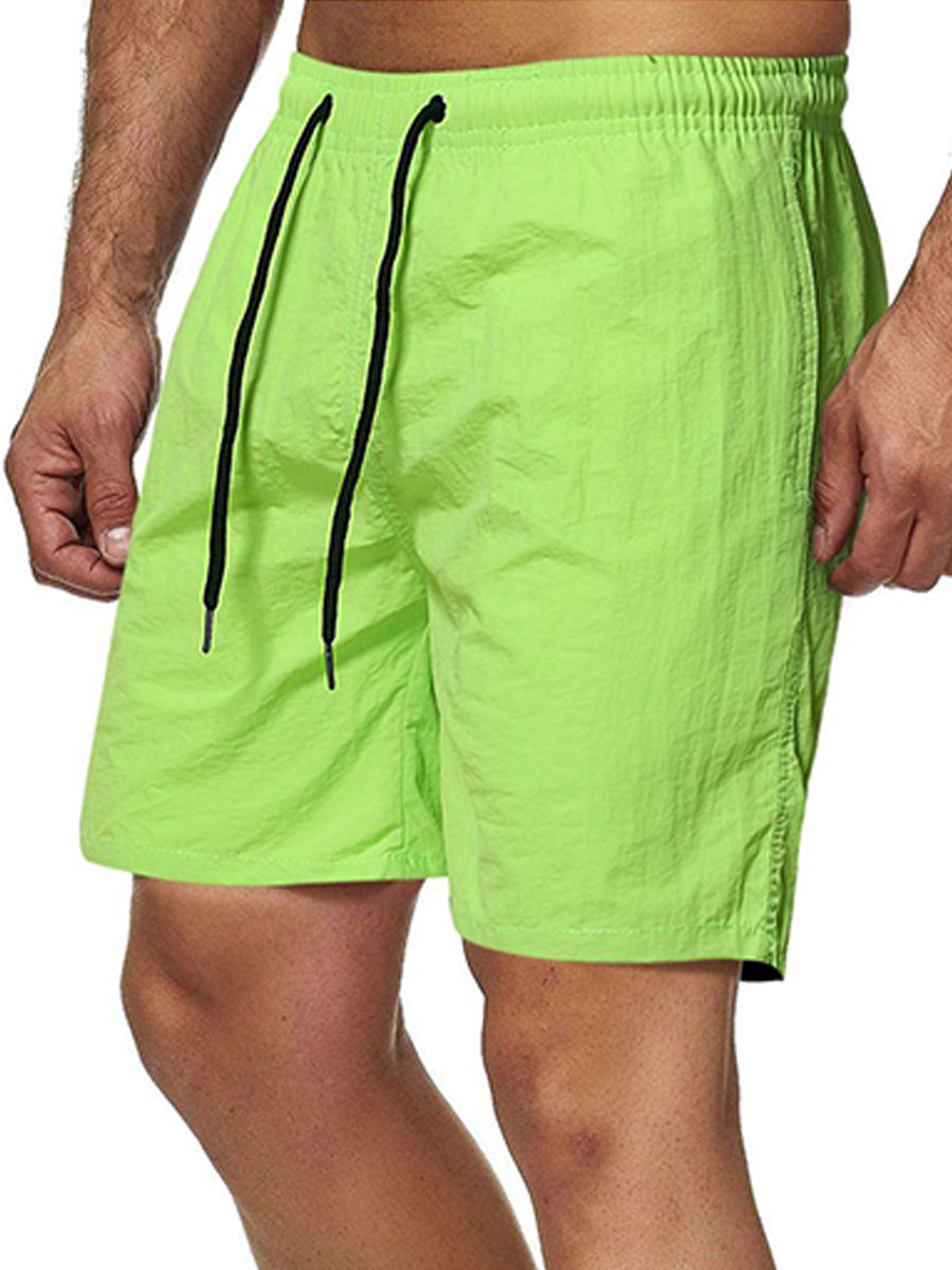 Men's Solid Surf Beach Casual Shorts