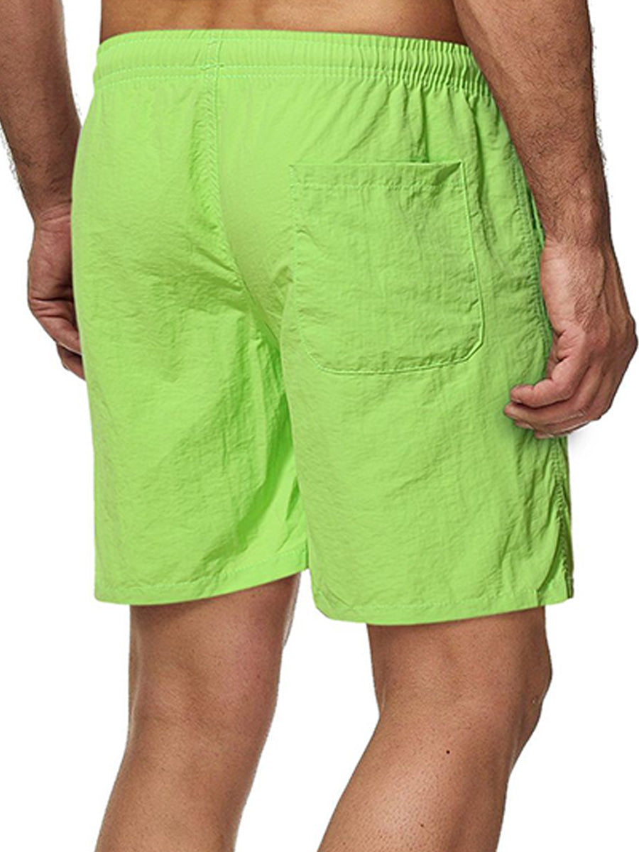 Men's Solid Surf Beach Casual Shorts