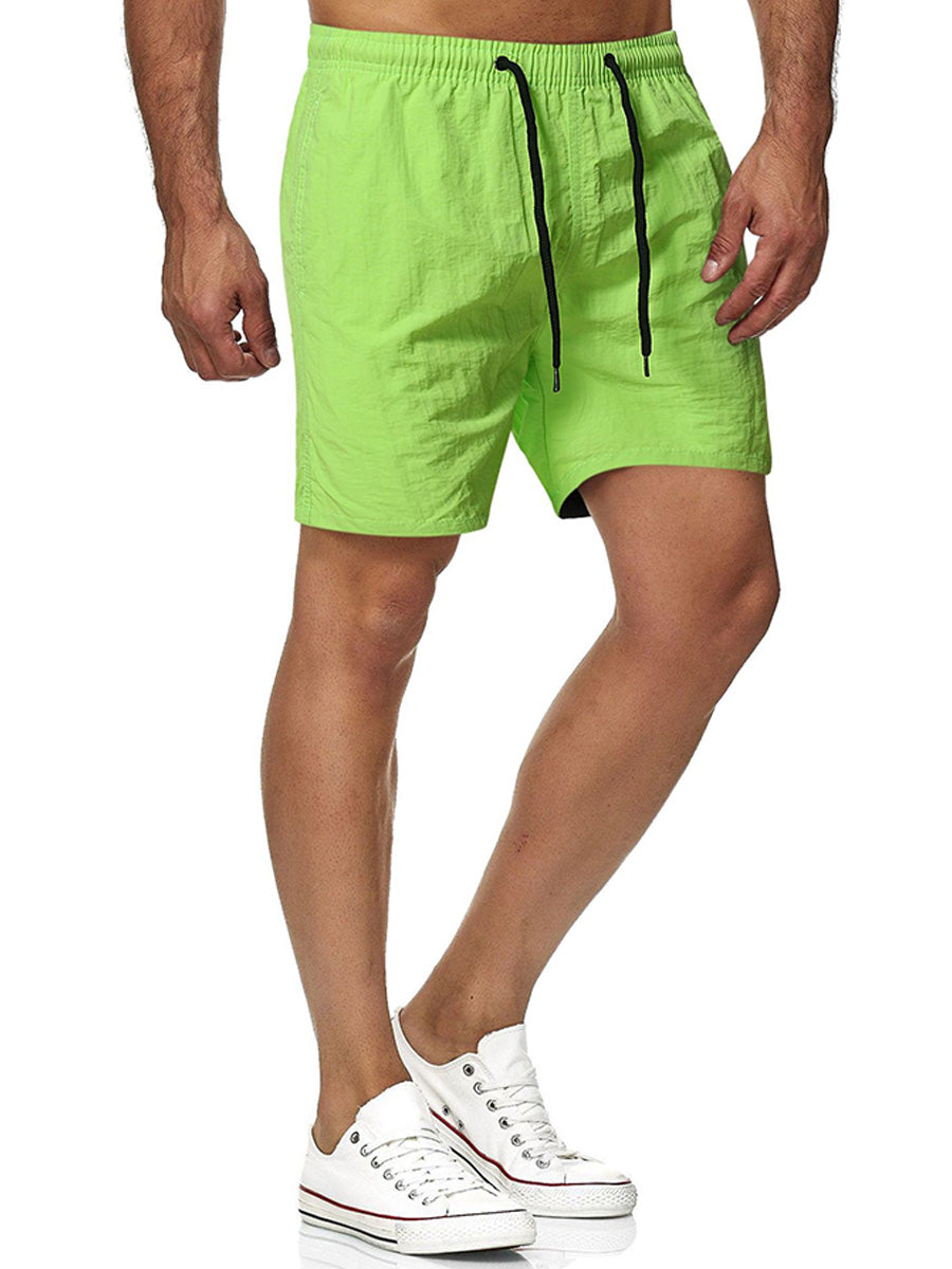 Men's Solid Surf Beach Casual Shorts