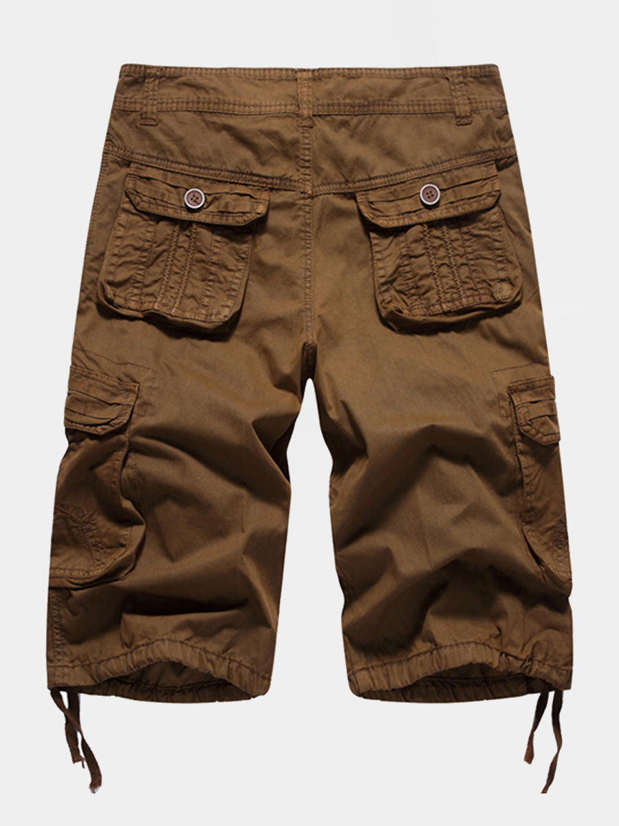 Men's monochrome multi pocket Casual Shorts