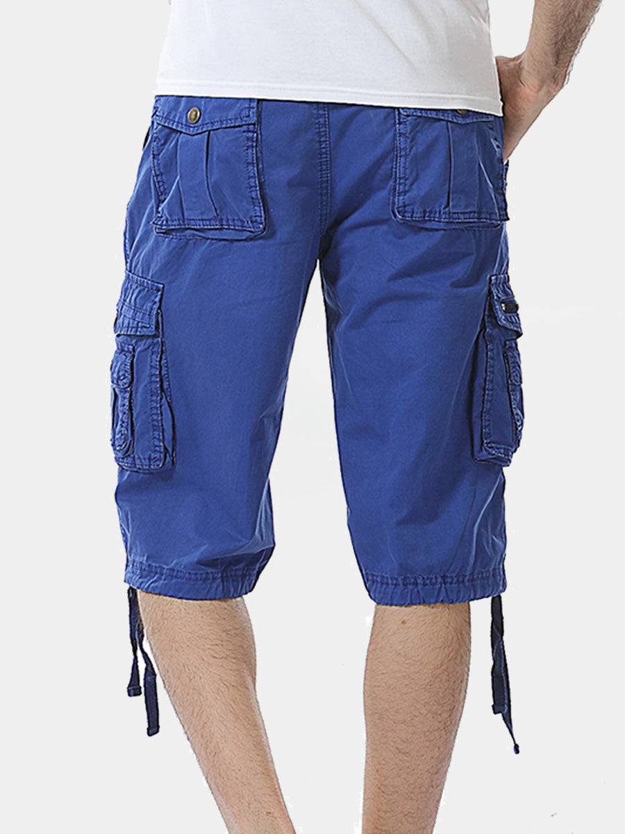 Men's Loose multi pocket Cotton Casual Shorts