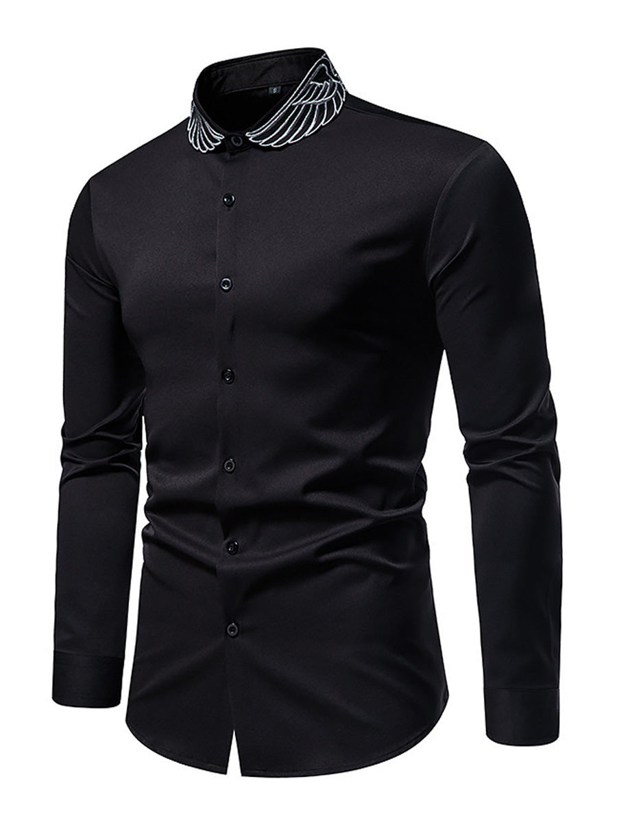 Men's wing casual Long Sleeve Shirt