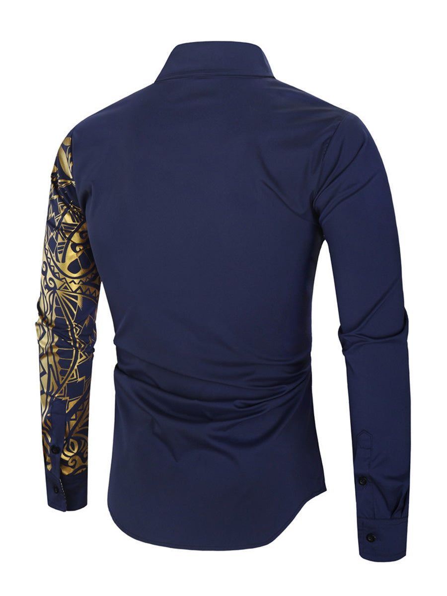 Men's Totem printed long sleeve shirt