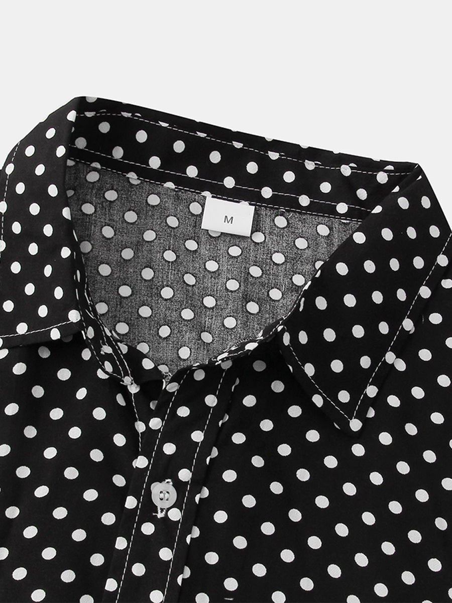 Men's Polka dot short sleeve shirt