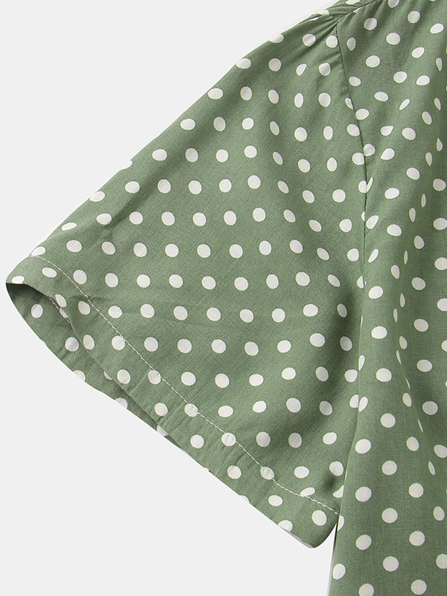 Men's Polka dot short sleeve shirt