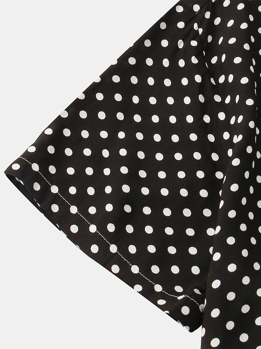 Men's Polka dot short sleeve shirt