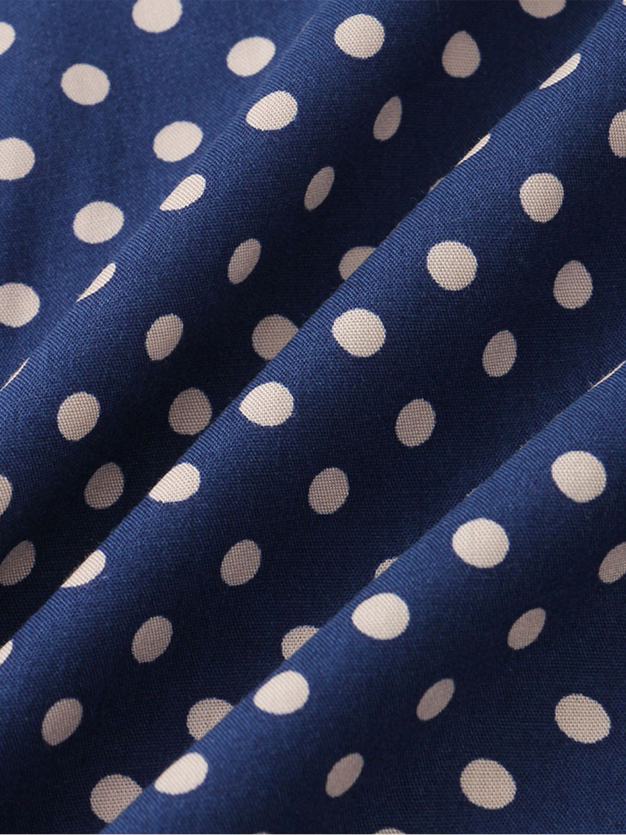 Kurzärmliges Herrenhemd mit Polka Dots 