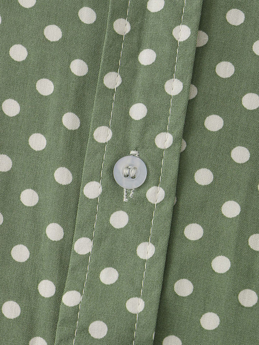 Kurzärmliges Herrenhemd mit Polka Dots 