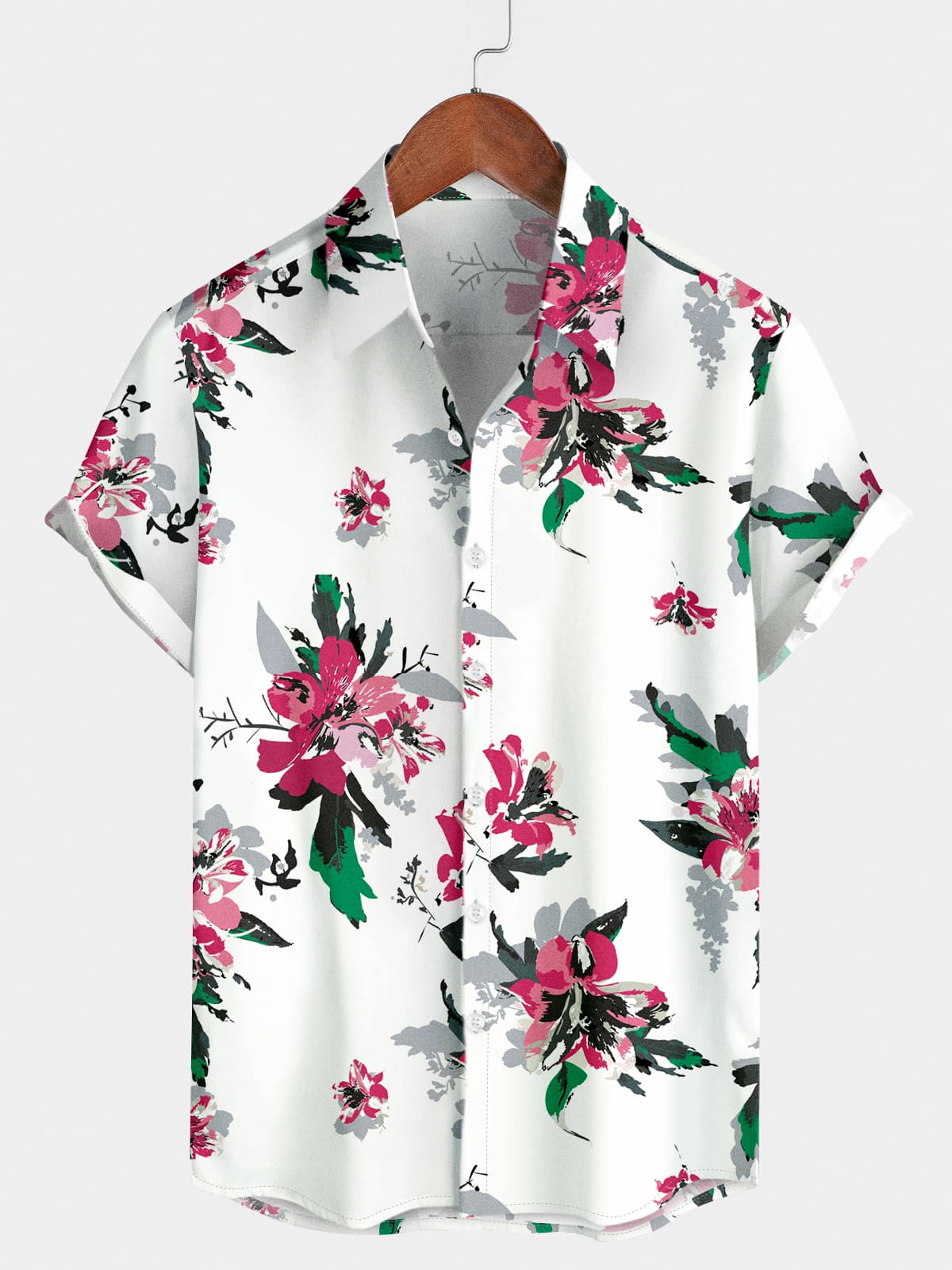 Men's holiday Print Short Sleeve Shirt