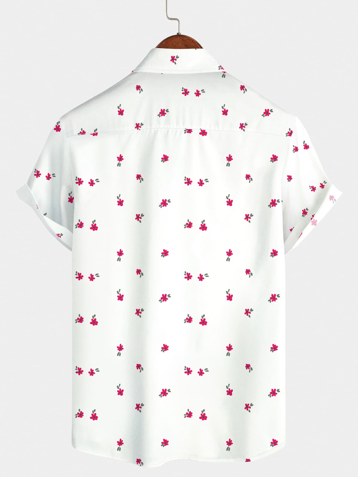 Men's Small Flower Short Sleeve Shirt