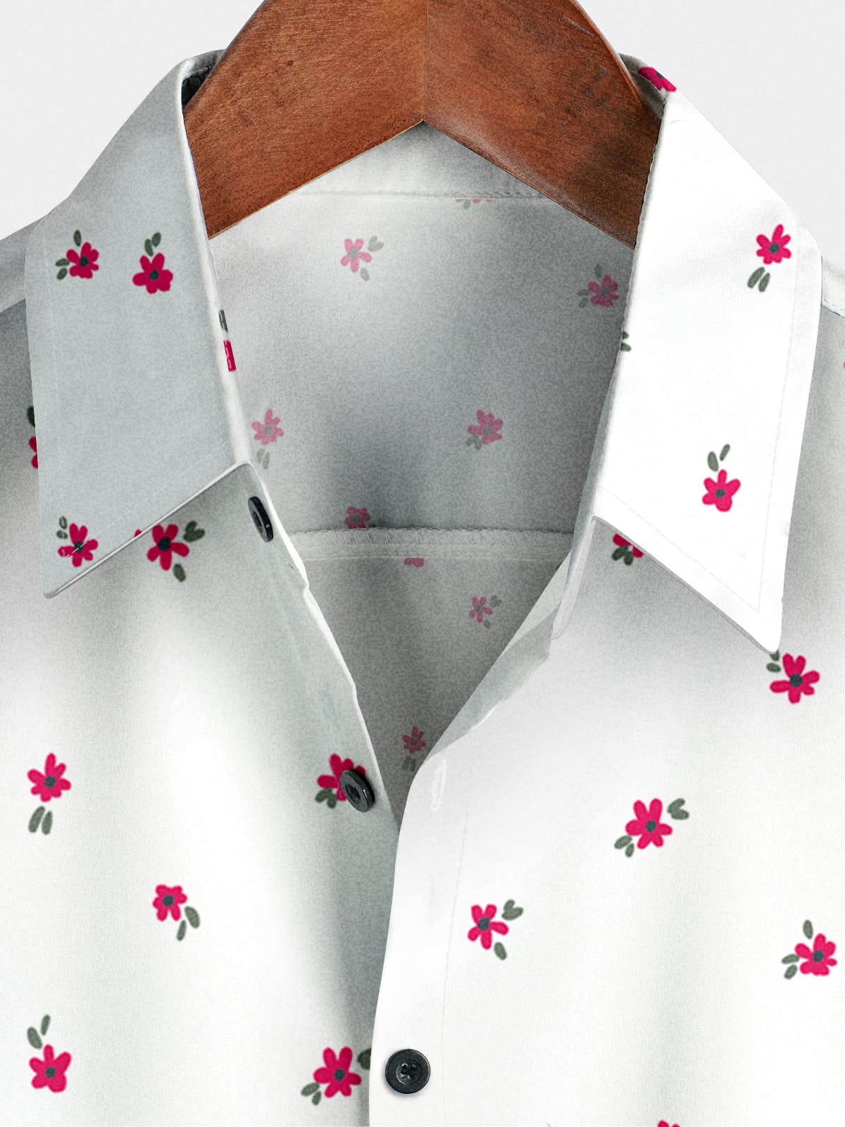 Men's Small Flower Short Sleeve Shirt