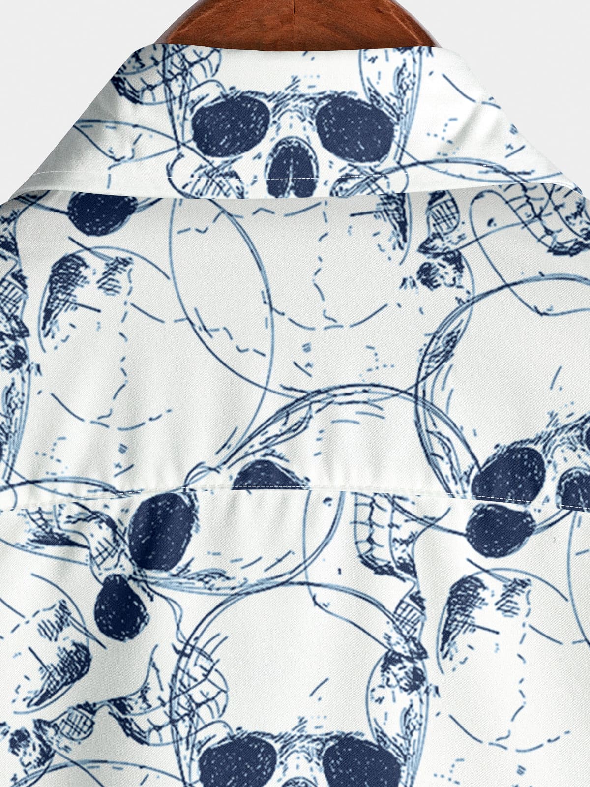 Men's Skull Print Short Sleeve Shirt