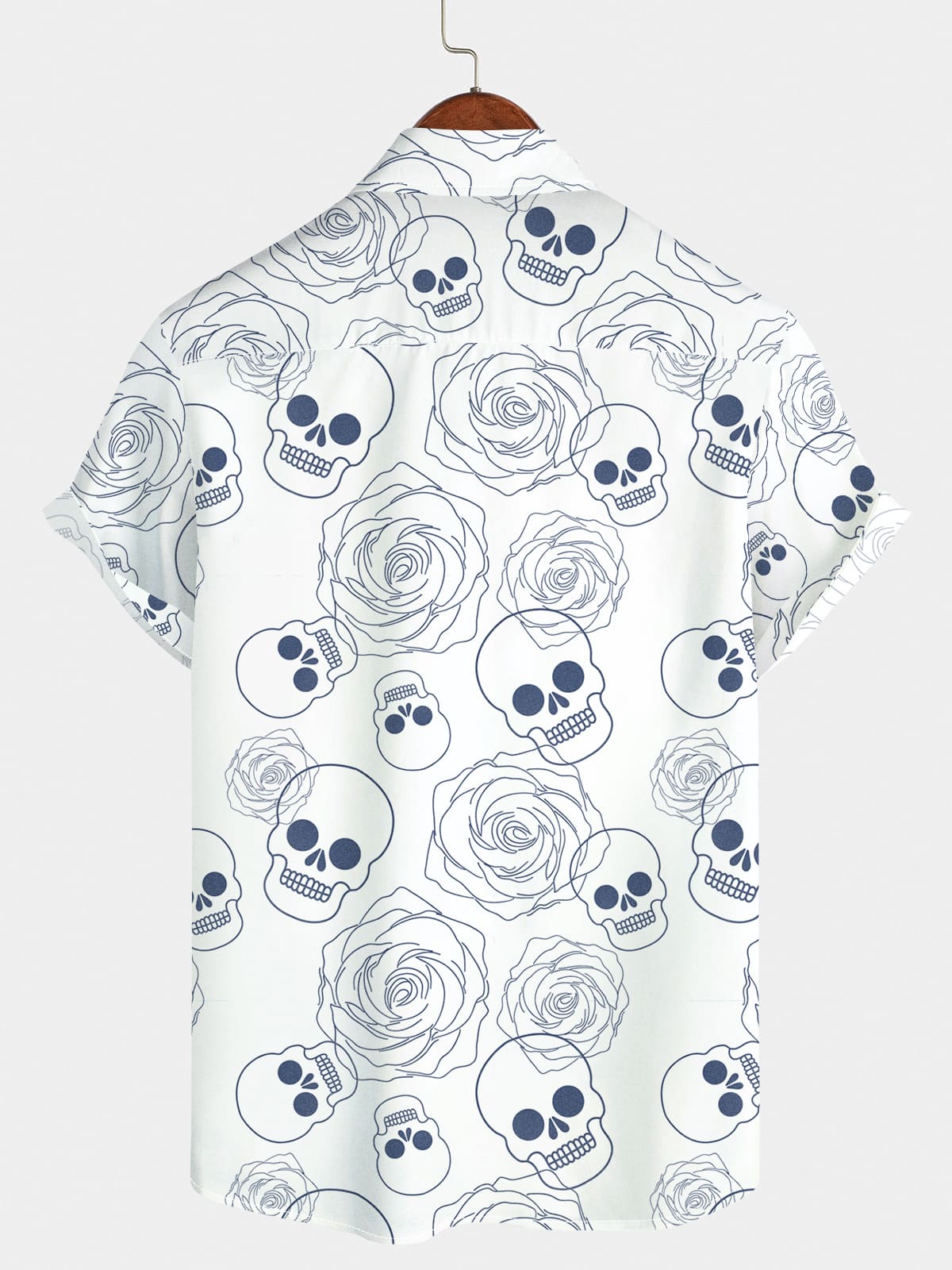 Men's Simple Skull Short Sleeve Shirt