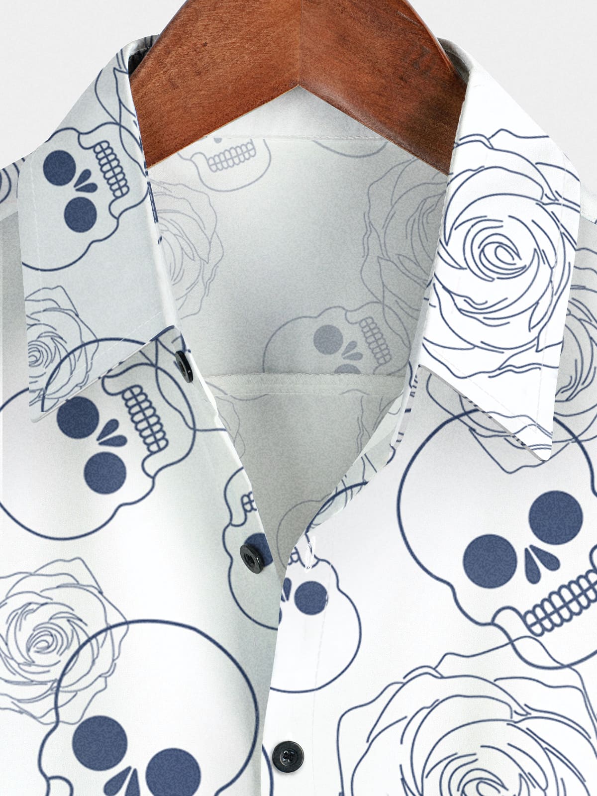 Men's Simple Skull Short Sleeve Shirt