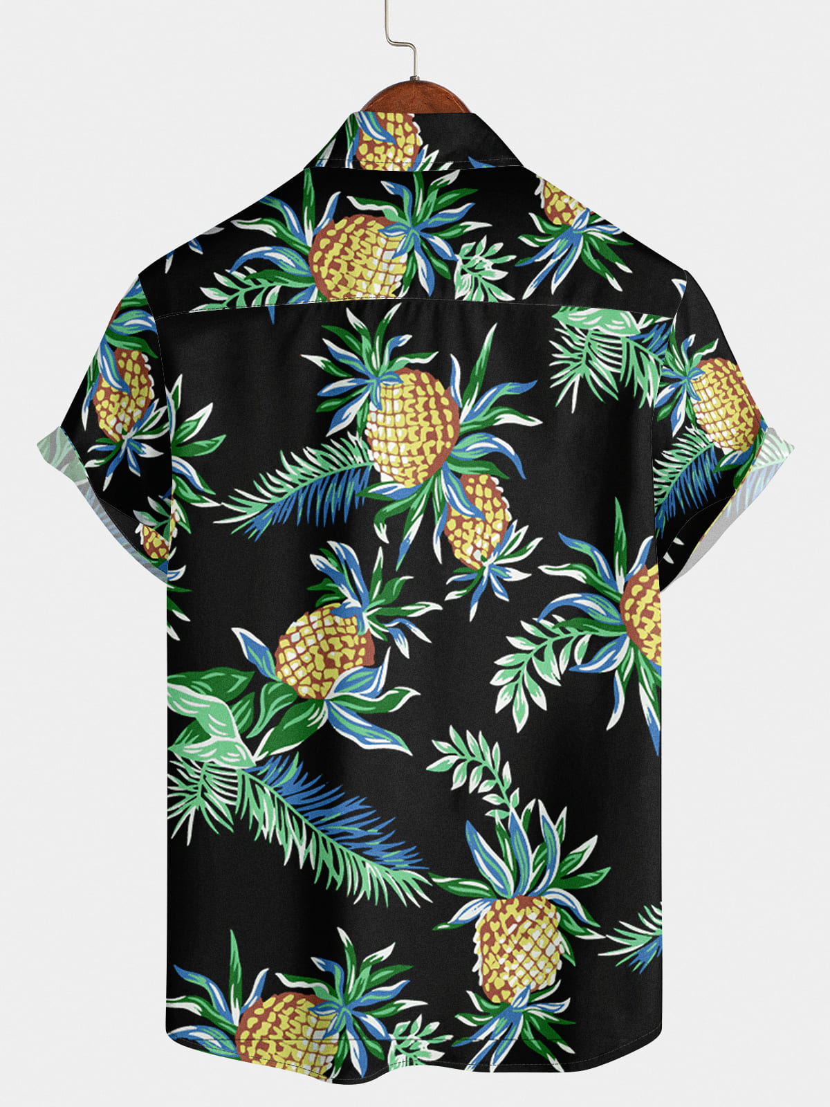 Kurzarmhemd mit Ananas-Print für Herren