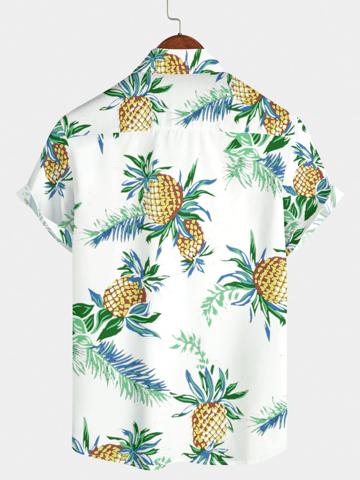 Kurzarmhemd mit Ananas-Print für Herren