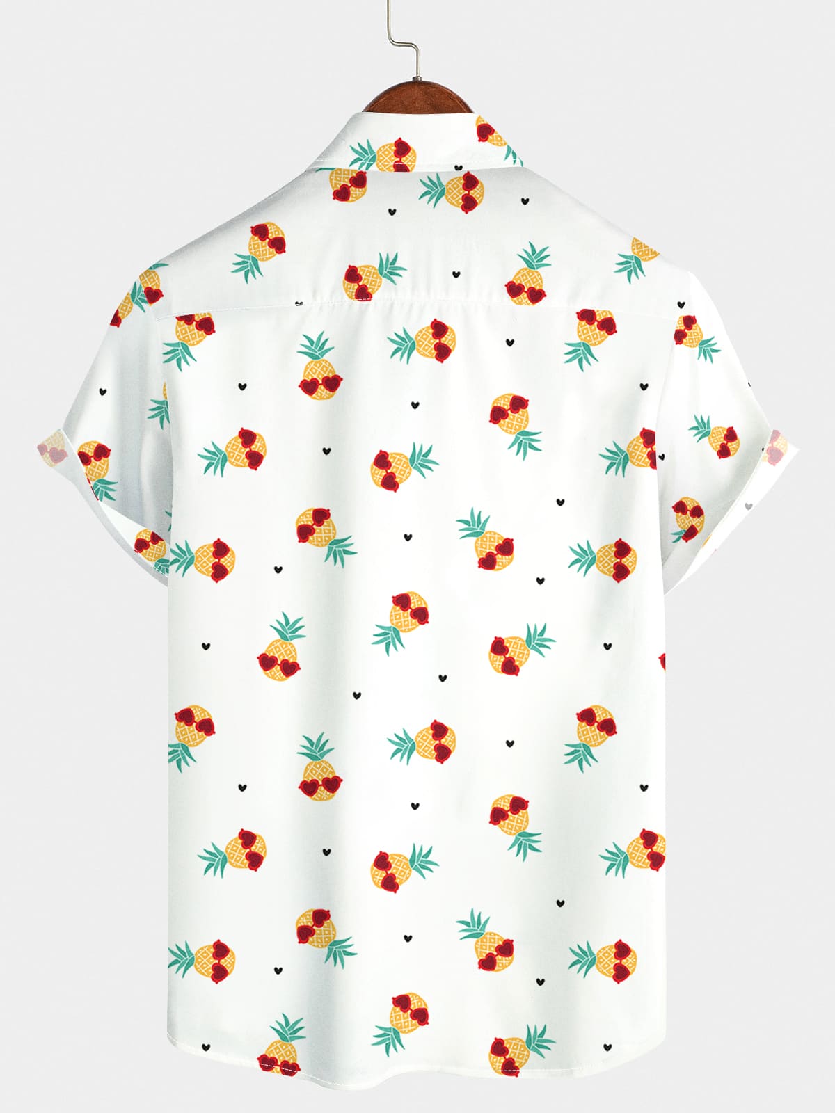 Men's Pineapple Heart Short Sleeve Shirt