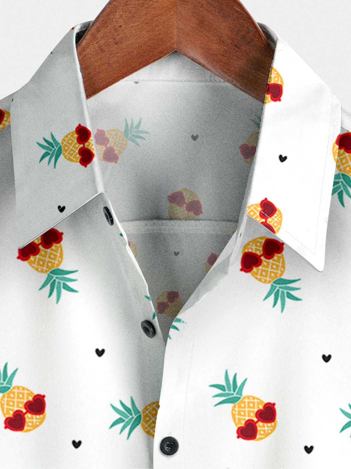 Men's Pineapple Heart Short Sleeve Shirt