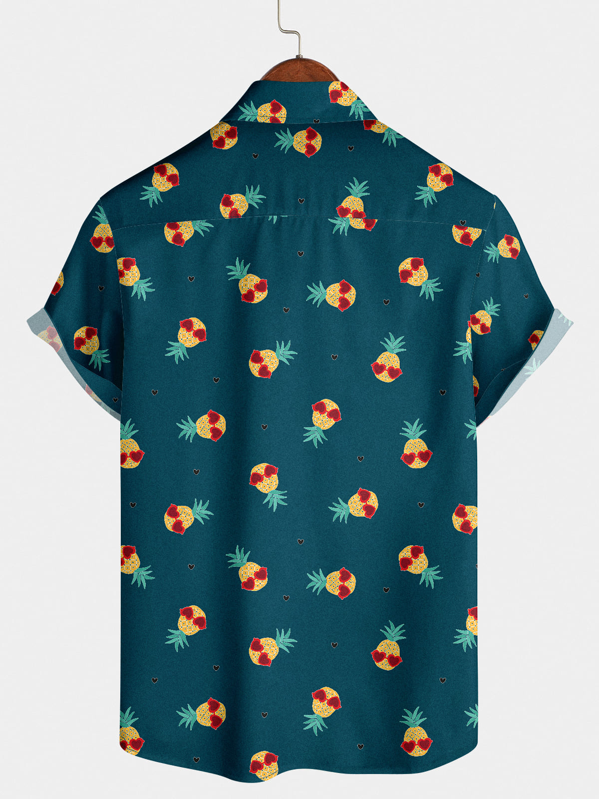 Men's Pineapple Heart Short Sleeve Shirt