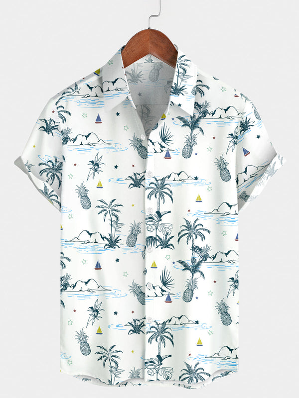 Herren-Kurzarmshirt „Pineapple Beach“.