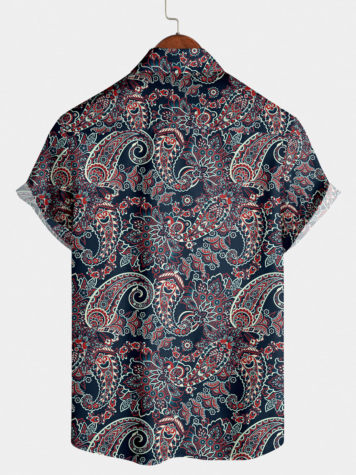 Herren-Paisley-Hawaii-Kurzarmhemd