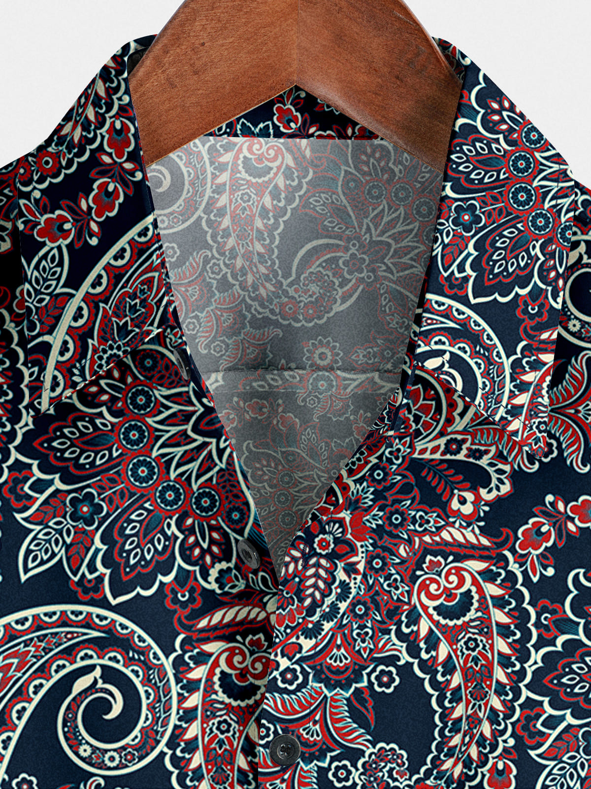 Herren-Paisley-Hawaii-Kurzarmhemd