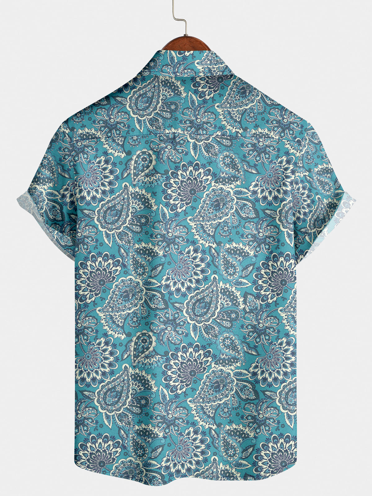 Men's Paisley Holiday Short Sleeve Shirt