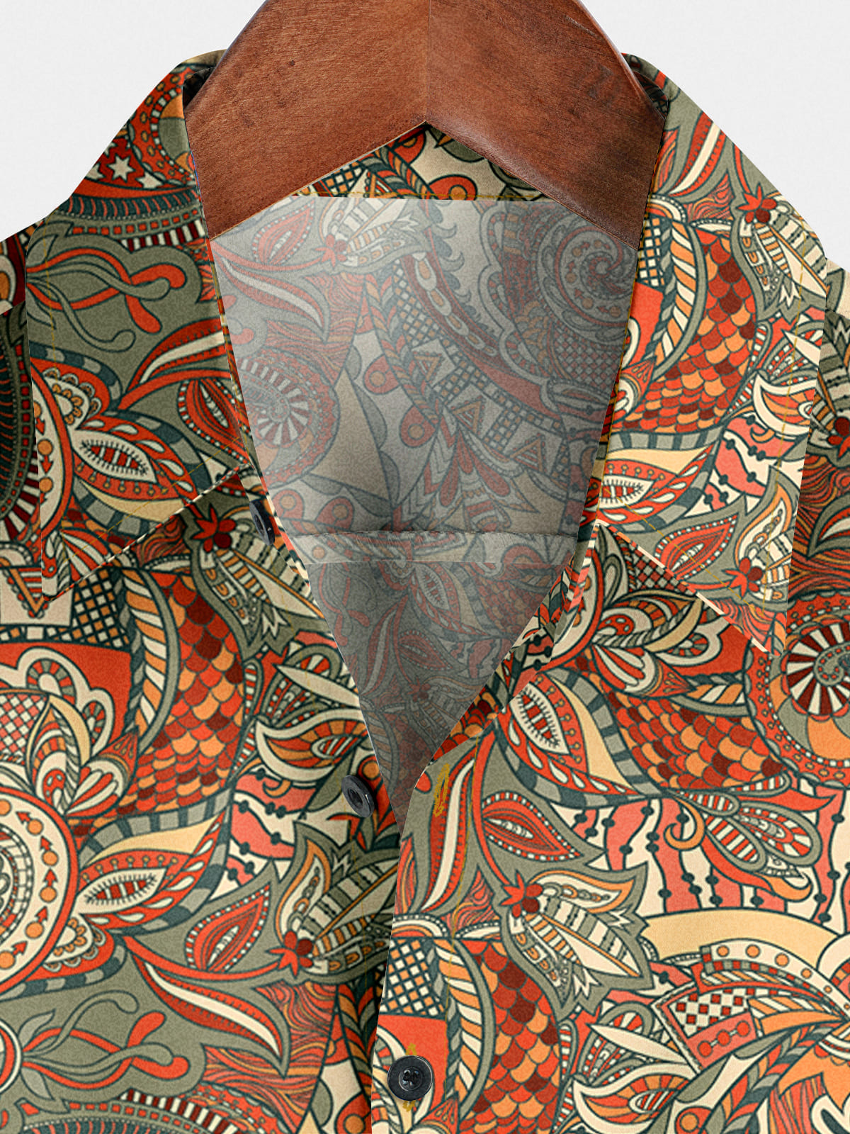 Herren-Paisley-Hawaii-Kurzarmhemd