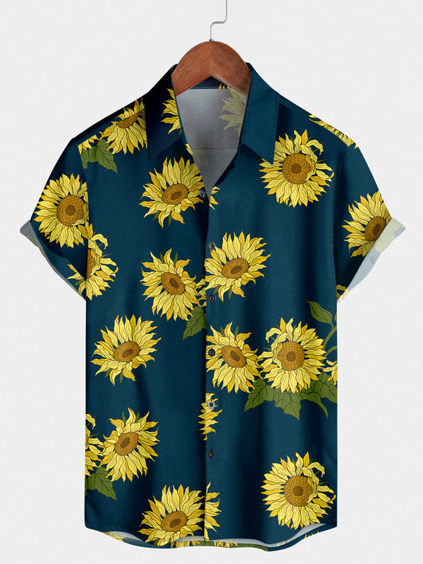 Herren-Kurzarmshirt „Sunflower Holiday“.