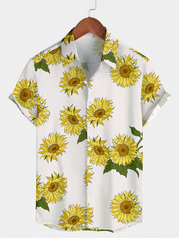 Herren-Kurzarmshirt „Sunflower Holiday“.
