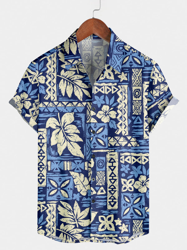 Men's Leaf Hawaiian Short Sleeve Shirt