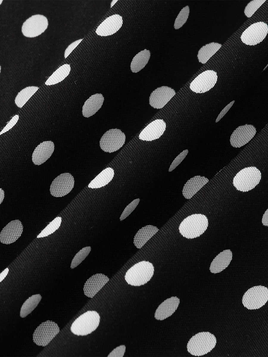 Kurzärmliges Herrenhemd mit Polka Dots 