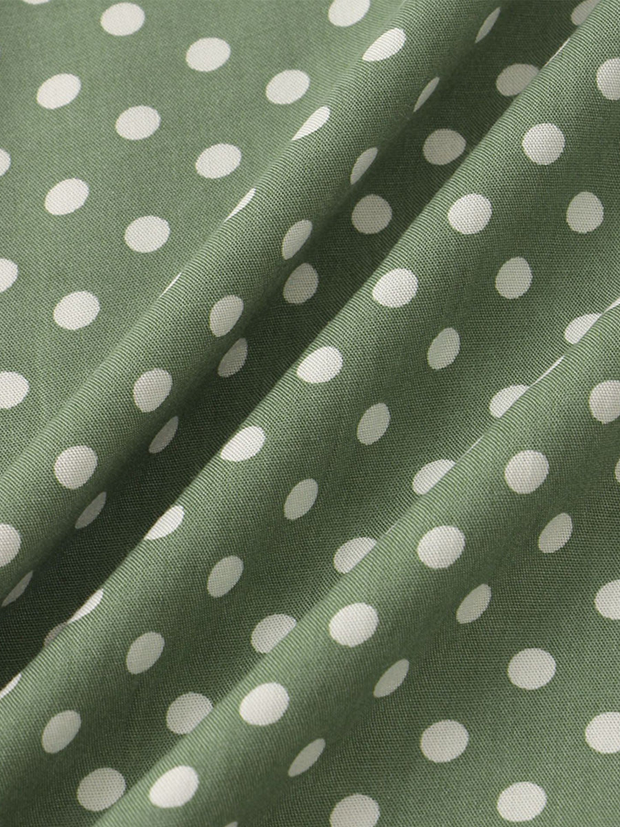 Kurzärmliges Herrenhemd mit Polka Dots 